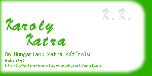 karoly katra business card